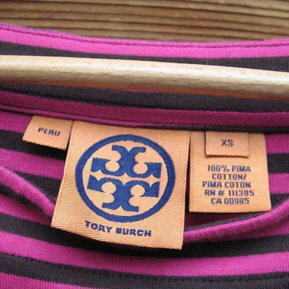 Tory Burch Striped Logo Dress - Picture 9 of 9